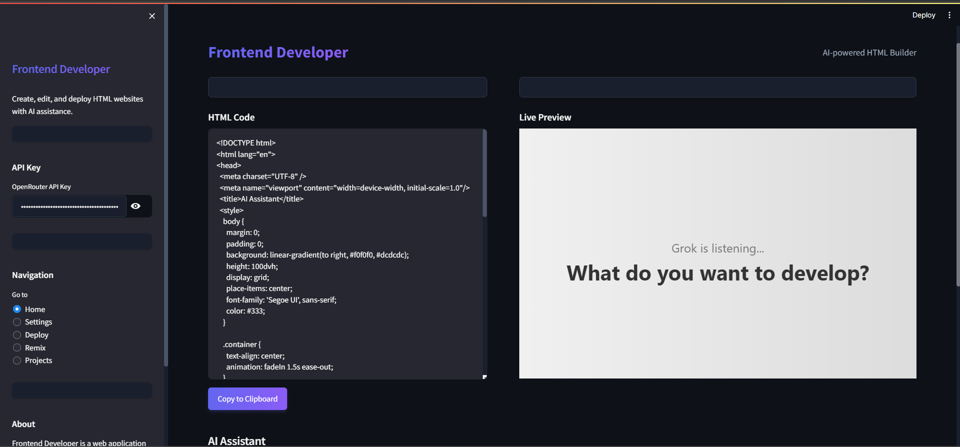 AI-Powered Website Creation Tool
